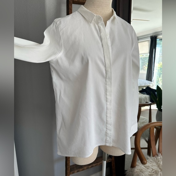 Eileen Fisher Crisp White Dress Shirt, size medium - Picture 3 of 11